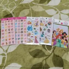 ディズニープリンセス★シール&シール帳★5点セット★B
