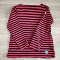ORCIVAL サイズ0 赤と黒ストライプ 長袖Tシャツ