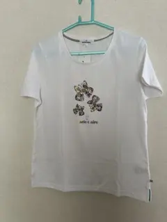 新品未使用　タグ付き　marie claire 蝶プリント 半袖Tシャツ LLのサムネイル