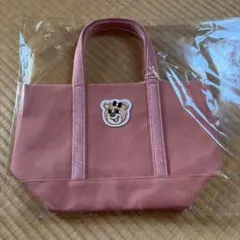 ラブラリーバイフェイラー　オールドテディ　ワッペントートバッグ　ピンクL