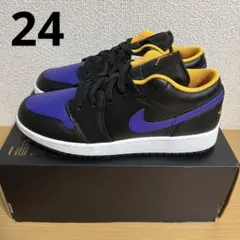 新品 AIR JORDAN 1 LOW GS LAKERS 24cm