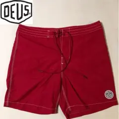 デウスマキナ スイムウェア ハーフ パンツ レッド サイズ