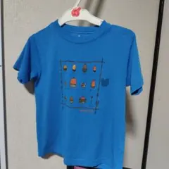 お値下げ*mont-bell キッズ Tシャツ 130cm ブルー どんぐり柄のサムネイル
