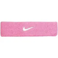 未使用 ナイキ ヘッドバンド ピンク×ホワイト ヘアバンド ロゴ 白