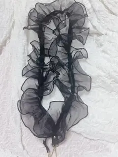 フリルスマホショルダー　パール付き　チュール