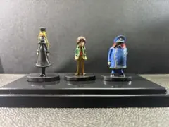 銀河鉄道999 ミニチュアフィギュア 3体セット& 丸型メンコ4枚付(当時物)