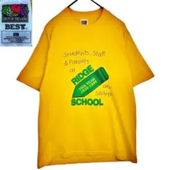 アメリカ古着 90s プリントtシャツ 半袖 L イエロー USA