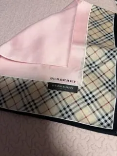 BURBERRY リバーシブルハンカチ ピンク