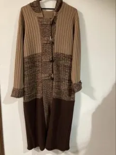 ♦️♥️ウール ニット ロングコート M相当