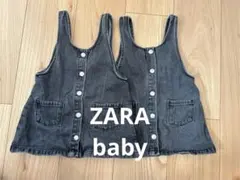ZARAデニム ジャンバースカート 12-18ヶ月 2枚セット