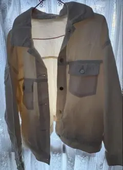 ホワイトデニム風ジャケット