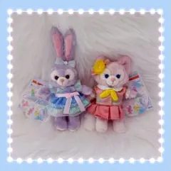 ダッフィー20周年　カラフルハピネス　ステラルー　リーナベル ぬいぐるみバッジ