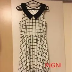 【新品未使用品】INGNI 襟付きチェックワンピース