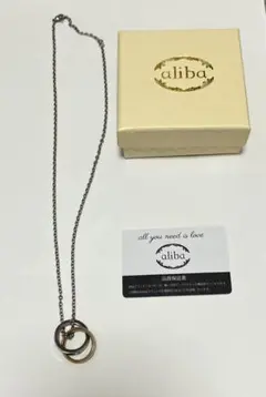 （10/15まで値下げ）aliba 二重リングネックレス