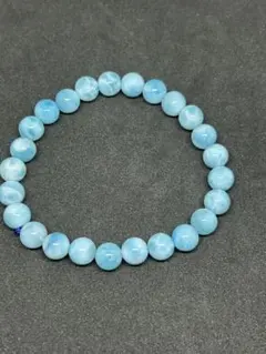 天然石 ラリマーブレスレット、約7ミリ