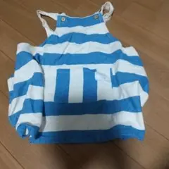 青と白ストライプ エプロン