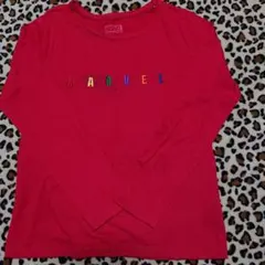 MARVEL 赤 長袖カットソー 140cm 訳あり 色移りあり