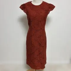 H&M 総レース ミモレ丈ワンピース ドレス キャップスリーブ EUR38のサムネイル