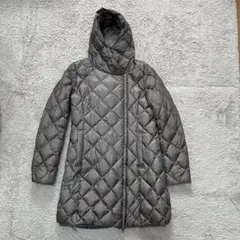 23区　ダウンコート 大きめ軽量　フード付き　ブラウン　Lサイズ　40サイズ