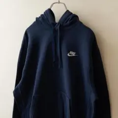 NIKE ナイキ プルオーバー パーカー フーディー 紺 ネイビー M 古着