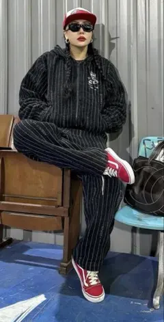 Stussy x Nike Striped Wool Pants 