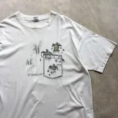 90s カメ アート プリント Tシャツ XL アニマル フルーツオブザルームのサムネイル
