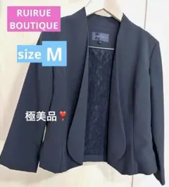 RUIRUE BOUTIQUE ショールカラーボレロジャケット 黒 結婚式 羽織