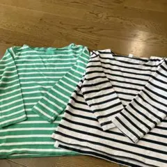UNIQLO 無印良品　長袖カットソー 110cm 2枚セット ストライプ