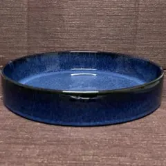 津軽塗丸盆ロイヤルブルー - メルカリ