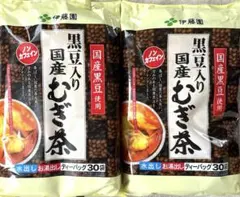 伊藤園　黒豆入り国産むぎ茶30袋×2個　ノンカフェインのサムネイル