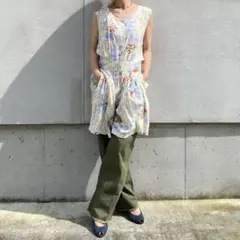 ノースリーブ　オールインワン