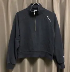 Champion ハーフジップ長袖スウェット FREE グレー