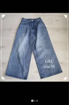 GRL デニム ワイドパンツ Mサイズのサムネイル