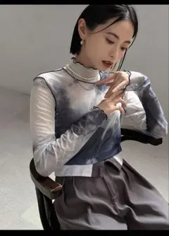 グラデーション長袖シアーシャツ♡Mサイズ