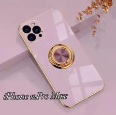 iPhone12ProMaxケース スマホカバー リング付