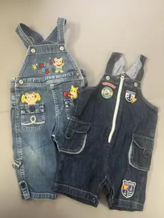 MIKI HOUSE デニムオーバーオール 90 80