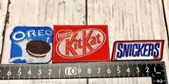 小サイズ3枚組！変更可！アイロン 刺繍 ワッペン！チョコレートメーカー