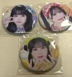 iLiFE! 純嶺みき 缶バッジ】3個セット オンラインくじ アイライフ 紫