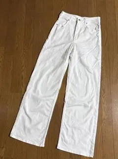 H&M ワイドハイデニム ホワイト