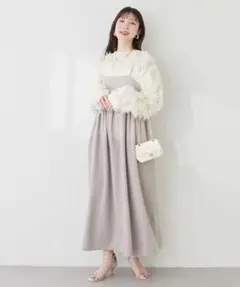 natural couture タックデザインキャミワンピース