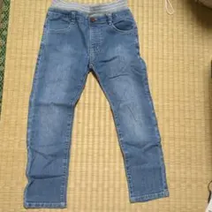 美品可愛いハート型♡ポケット付きデニムパンツ 130cm