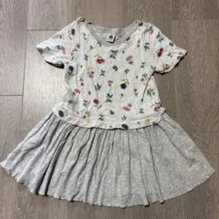 PETIT BATEAU 花柄半袖ワンピース 4ans
