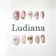 薄ピンク&ホワイト組み合わせネイルチップ新品即納