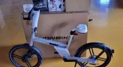 【新品開封未使用】HONBIKE 電動アシスト自転車 シルバー HONBIKE ホンバイク 電動アシスト自転車 チェーンレス 折りたたみ