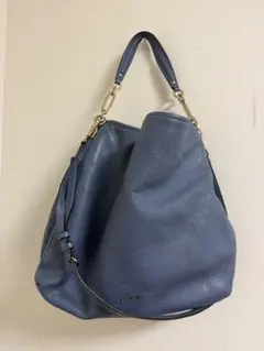 COACH レザー ショルダーバッグ 青