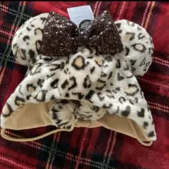 ディズニー　ヒョウ柄　ミニーちゃん　ベージュ