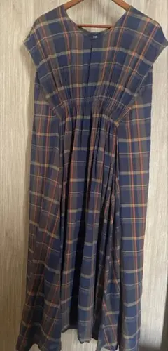 SHIPS Colors フロントギャザー コットンロングワンピース