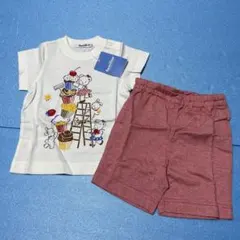 新品未使用familiar ファミリア❤️LiaちゃんTシャツ＆パンツセット❤️80