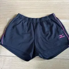 Mizuno 黒 ハーフパンツ ピンクロゴ