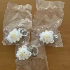 めじるしアクセサリー ～ふわふわスノー～　ポムポムプリン3個